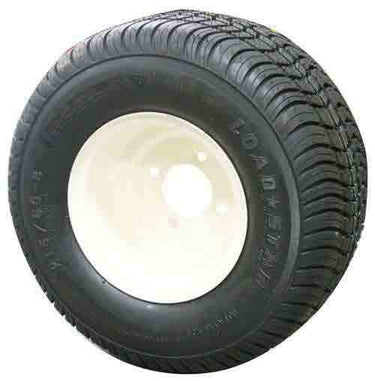 215/60-8 Load Star with White Steel Wheel Assembly